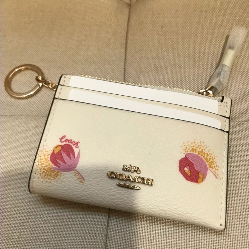 COACH Mini Skinny Id Case With Pop Floral Print